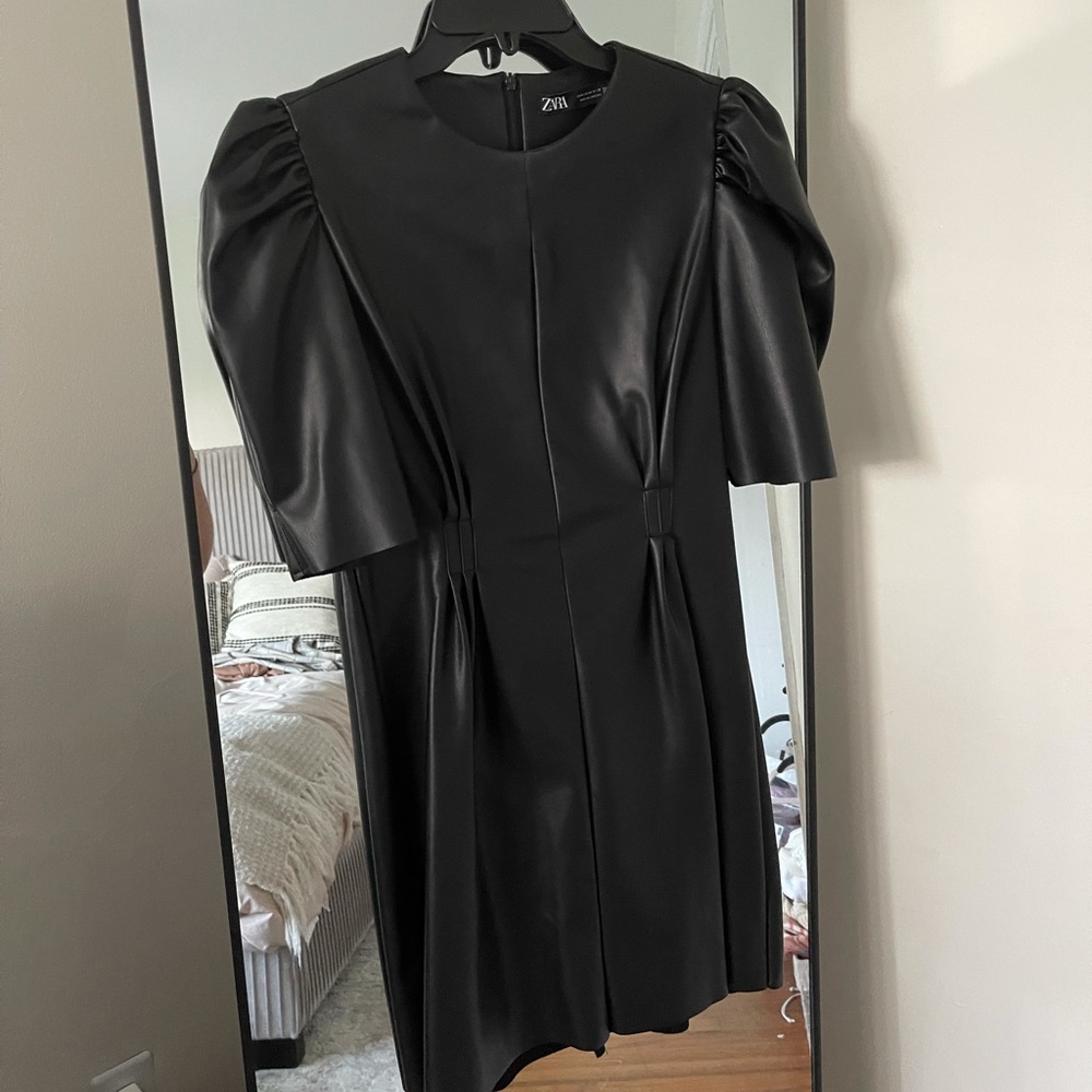 Black Leather dress ZARA